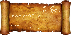 Deres Zsófia névjegykártya